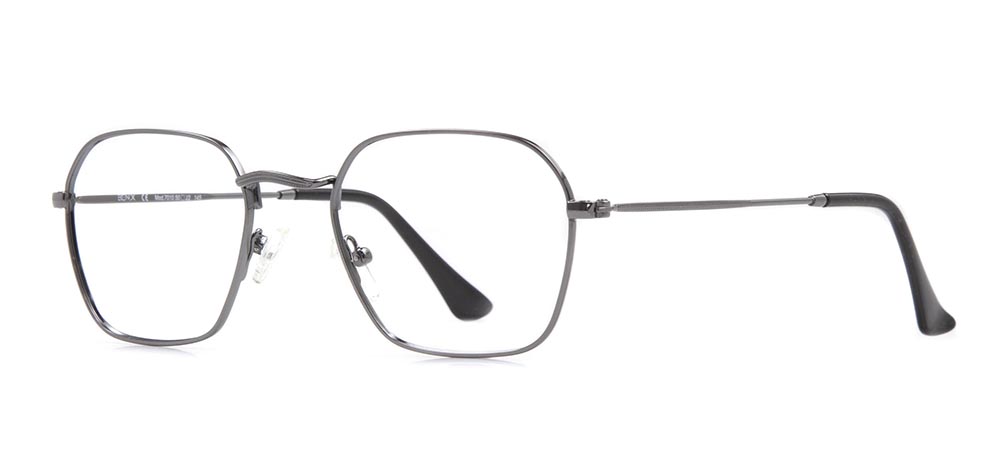 BENX Eyeglasses Teenage Man,Woman,Unisex Geometrical Full-Rimmed Metal Unfiltered BXMTL 7010.50-C.02